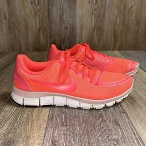 Nike Free 5.0 V4 Hot Punch Pink Womens Size 10 Athletic Running Shoes 511281-606